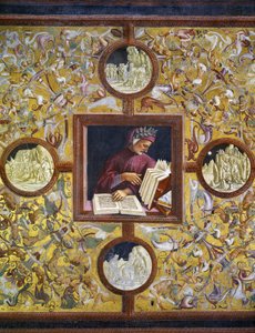 Dante Alighieri, Porträt aus dem Zyklus Illustre Persönlichkeiten