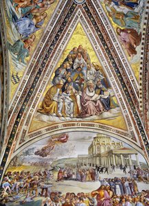 Märtyrer, Patriarchen, Kirchenlehrer und Jungfrauen von Luca Signorelli
