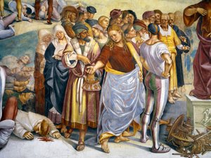Predigt und Taten des Antichristen aus dem Zyklus des Jüngsten Gerichts (Detail)