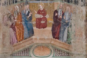 Jesus unter den Doktoren im Tempel von Luca di (attr.to) Tommè