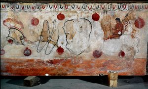 Ein Reiter und die verschiedenen Elemente seiner Rüstung von Lucanian School