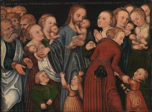 Christus segnet die Kinder von Lucas Cranach d.Æ.