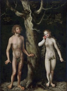 Adam und Eva von Lucas Cranach the Elder