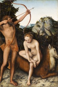 Apollo und Diana, um 1530 von Lucas Cranach the Elder
