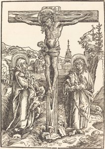 Christus am Kreuz zwischen der Jungfrau und dem heiligen Johannes von Lucas Cranach the Elder