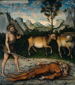 Herkules und die Rinder des Geryones aus den Arbeiten des Herkules von Lucas Cranach the Elder
