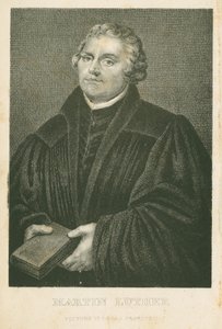 Martin Luther, Lithographie von James Weber (ca. 1824-86), ca. 1850 von Lucas Cranach the Elder
