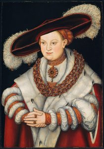 Porträt von Magdalena von Sachsen, Ehefrau von Kurfürst Joachim II. von Brandenburg, ca. 1529