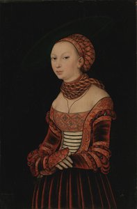 Porträt einer jungen Frau, 1525 von Lucas Cranach the Elder