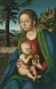Die Jungfrau mit Kind und einer Traube, ca. 1509-1510