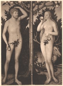 Adam und Eva von Lucas Cranach the Younger