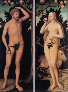 Adam und Eva von Lucas Cranach the Younger