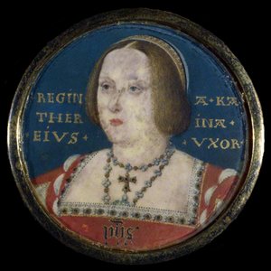 Porträt von Königin Katharina von Aragon 1485-1536, um 1525 von Lucas Horenbout or Hornebault