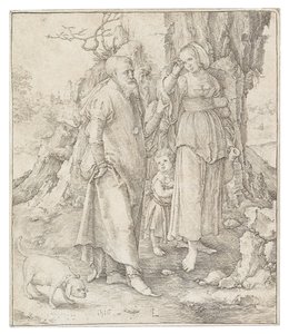 Die Verstoßung der Hagar von Lucas Leyden van