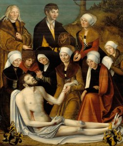 Die Beweinung, ca. 1520-50 von Lucas studio of Cranach