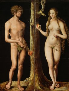 Adam und Eva, ca. 1508-10 von Lucas the Elder Cranach