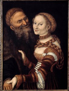 Kurtisane und alter Mann von Lucas the Elder Cranach
