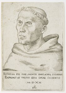 Martin Luther, Büste in Dreiviertelansicht von Lucas the Elder Cranach