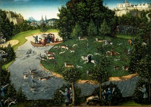 Hirschjagd des Kurfürsten Friedrich III. von Sachsen, genannt der Weise von Lucas the Elder Cranach