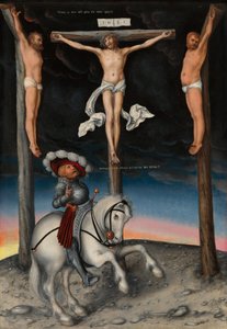 Die Kreuzigung mit dem bekehrten Zenturio von Lucas the Elder Cranach