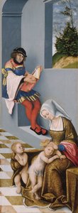 Die Heilige Sippe (sogenanntes Torgauer Altarbild) rechte Tafel von Lucas the Elder Cranach
