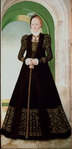 Porträt von Anna von Dänemark, Ehefrau des Kurfürsten August von Sachsen