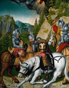 Der Fall Sauls oder die Bekehrung des Paulus auf dem Weg nach Damaskus von Lucas the Younger Cranach