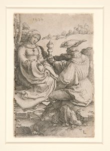 Ein Edelmann und eine Dame in einer Landschaft