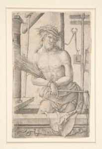 Christus als Schmerzensmann mit den Leidenswerkzeugen von Lucas van Leyden