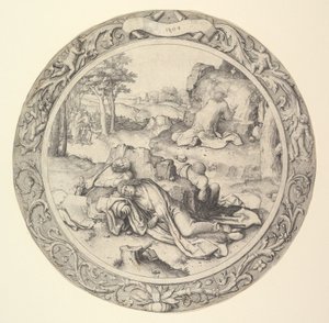Christus am Ölberg, aus der Circular Passion, 1509 von Lucas van Leyden