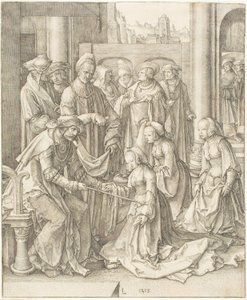 Esther vor Ahasverus von Lucas van Leyden