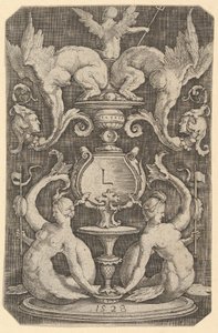 Ornamenttafel mit zwei Sirenen, 1528 von Lucas van Leyden