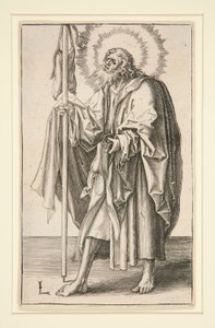 Sankt Jakobus der Ältere aus der Serie: Christus und die Apostel von Lucas van Leyden