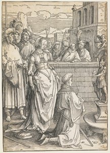 Salomos Götzendienst, ca. 1512 von Lucas van Leyden