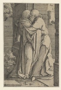 St. Joachim umarmt St. Anna von Lucas van Leyden
