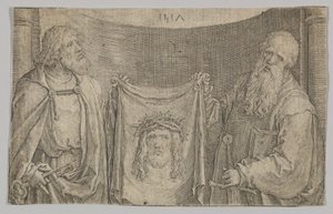 Die heiligen Petrus und Paulus mit dem Schweißtuch der Veronika