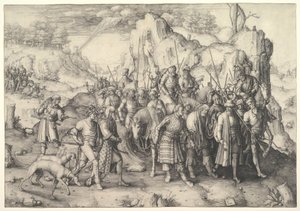 Die Bekehrung des Heiligen Paulus, 1509 von Lucas van Leyden