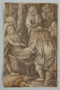 Die Grablegung, aus Die Passion von Lucas van Leyden