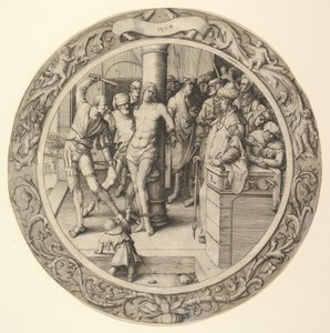Die Geißelung, aus der Kreisförmigen Passion, 1509 von Lucas van Leyden
