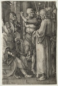 Die Passion: Christus vor dem Hohenpriester, 1521 von Lucas van Leyden