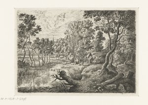 Landschaft mit einem Bach (Sechs Landschaften) von Lucas van Uden