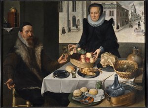 Doppelporträt eines älteren Paares von Lucas van Valckenborch