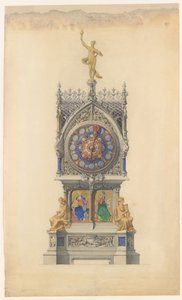 Entwurf für eine emaillierte Uhr