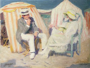 Gespräch am Strand von Lucien Hector Jonas