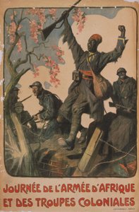 Plakat zur Feier der Einheit der französischen und kolonialen Streitkräfte