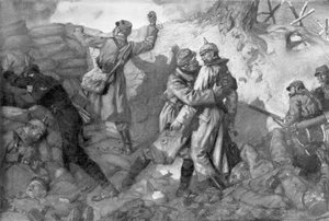 Die Eroberung des Forts, Notre-Dame de Lorette, Artois, Frankreich von Lucien Jonas