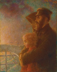 Die russischen Emigranten, ca. 1900 von Lucien Levy Dhurmer