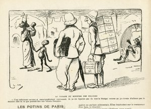 Illustration in Le Rire, 25/04/08 - die Reise des Kolonieministers, Senegal (Gravur) von Lucien Metivet