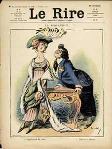 Illustration in Le Rire, 30/03/12 - die Verführerin (Gravur) von Lucien Metivet