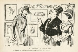 Illustration in Le Rire, Nr. 481, 27/04/12 - Bei den „Humoristen“ des Palais des glaces - Salon des independants Humoristes (Gravur)